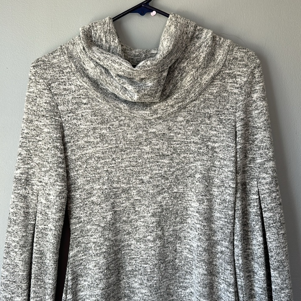 Lulus Mattea Heathered Grey Cowl Neck Midi Sweater Dress women's XS - Picture 3 of 13
